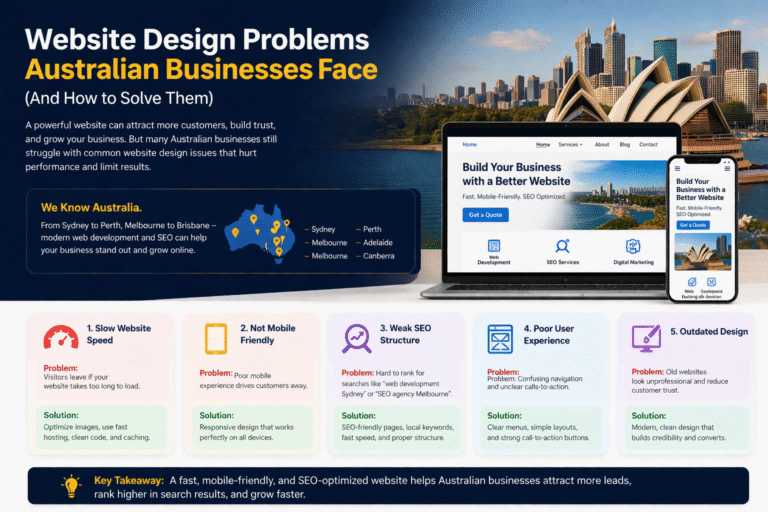 Top Web Design Problems Australian Businesses Face (And How to Fix Them)